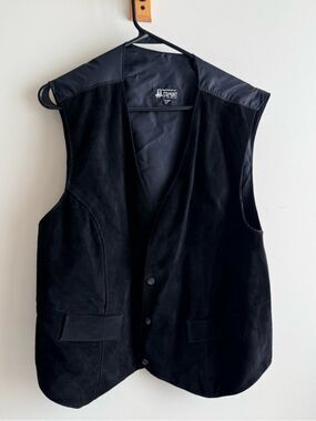 Vintage COMINT Suede Lined vest - Black 2XL